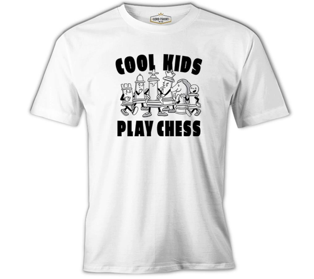 Cool Kids Play Chess Beyaz Erkek Tshirt