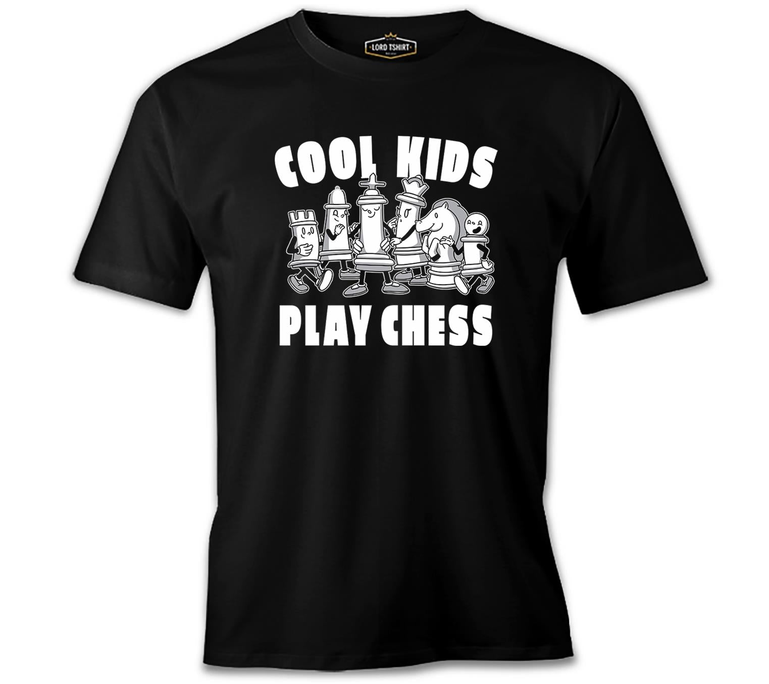Cool Kids Play Chess Siyah Erkek Tshirt
