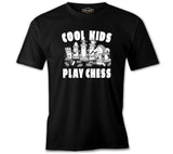 Cool Kids Play Chess Siyah Erkek Tshirt