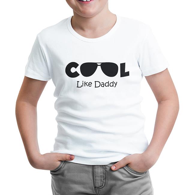 Cool Like Daddy White Kids Tshirt