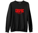Cosmic Stars Siyah Erkek Kalın Sweatshirt