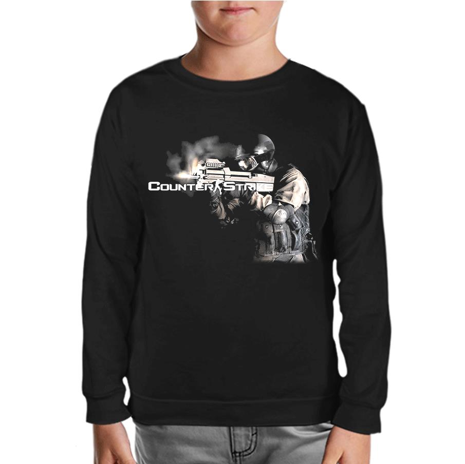 Counter Strike 2 Black Kids Sweatshirt