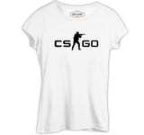 Counter Strike - CS Logo Beyaz Kadın Tshirt