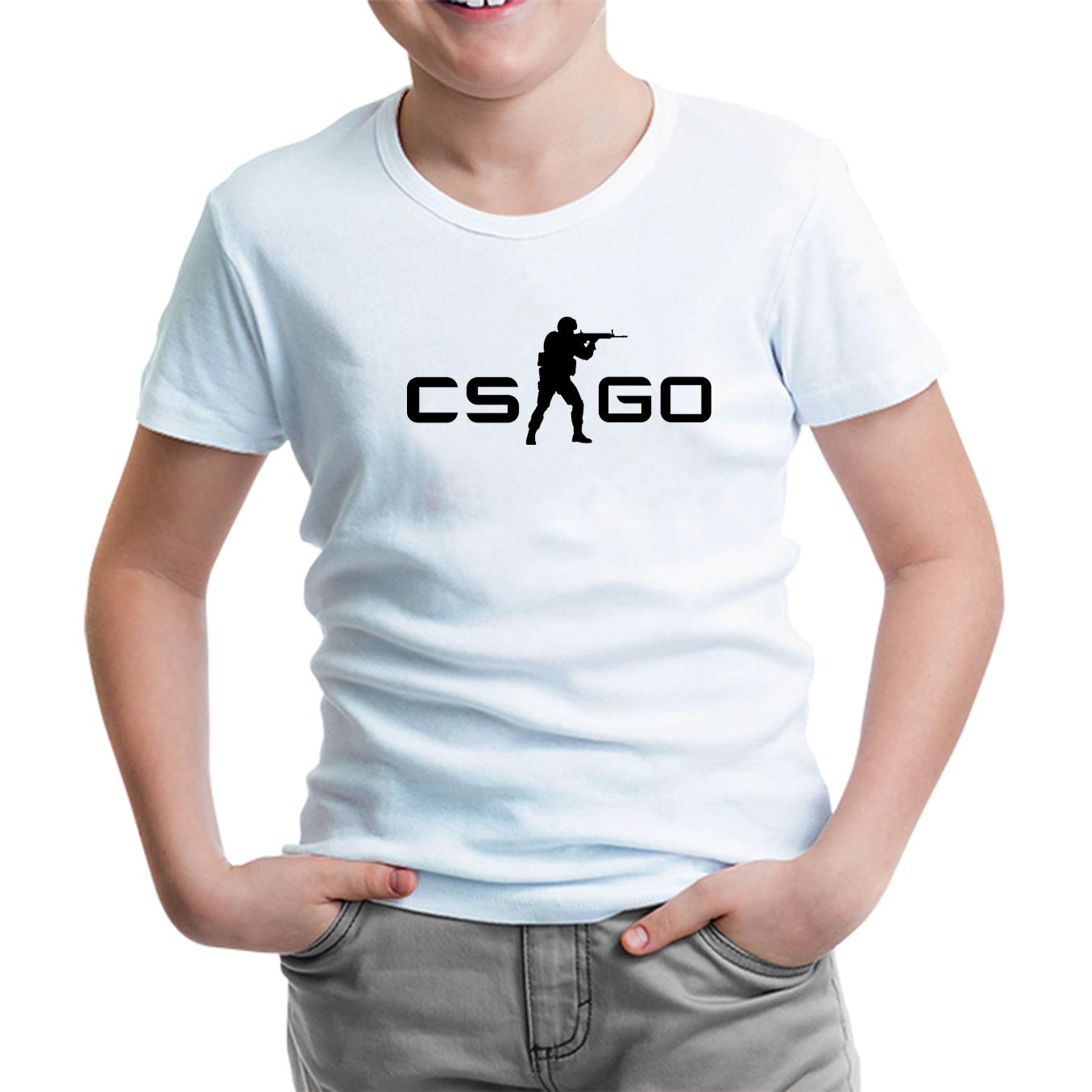 Counter Strike - CS Logo Beyaz Çocuk Tshirt