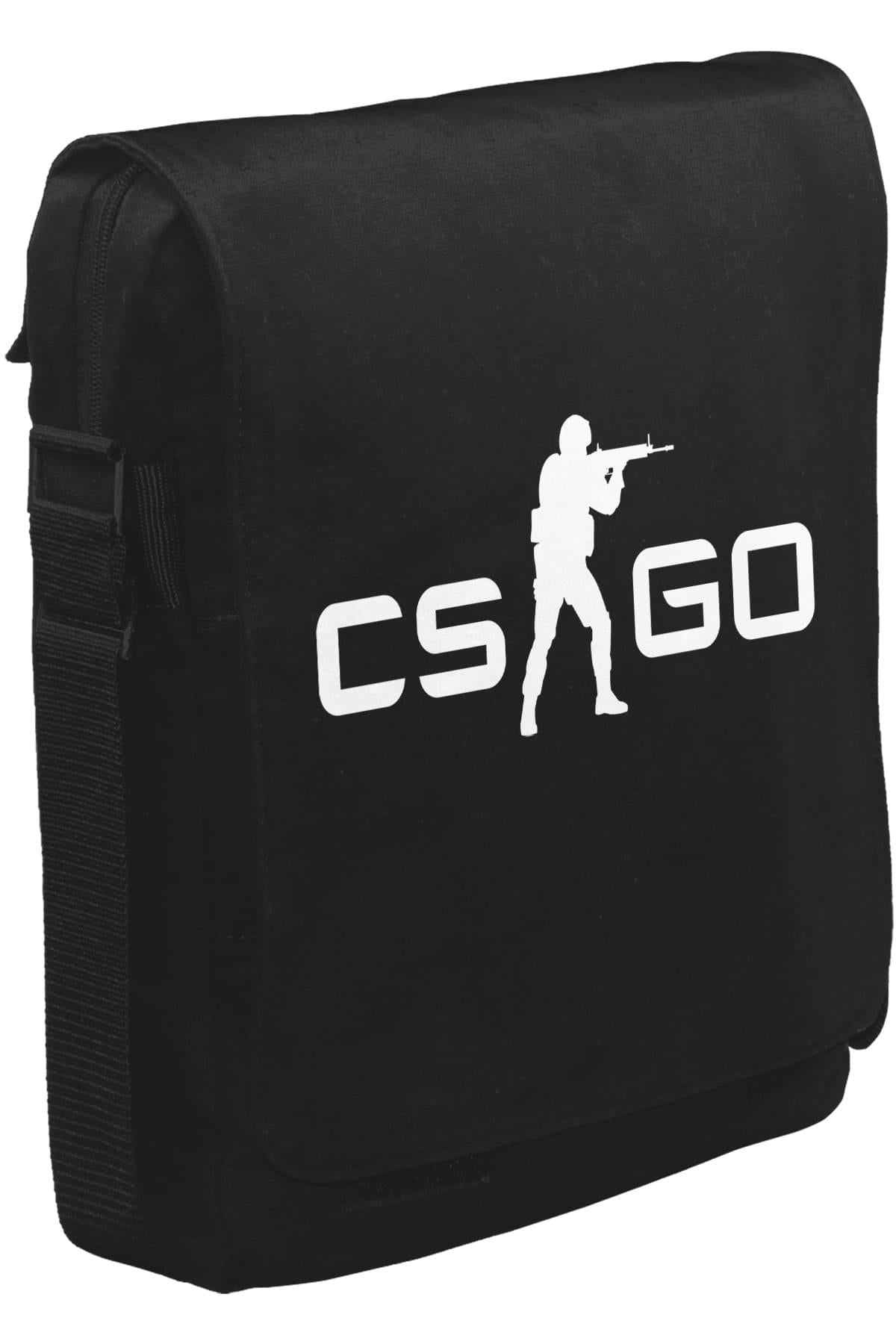 Counter Strike - CS Logo Unisex Siyah Postacı Çanta