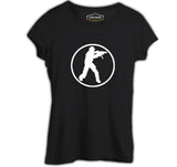 Counter Strike - CS Soldier Siyah Kadın Tshirt