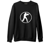 Counter Strike - CS Soldier Siyah Erkek Kalın Sweatshirt