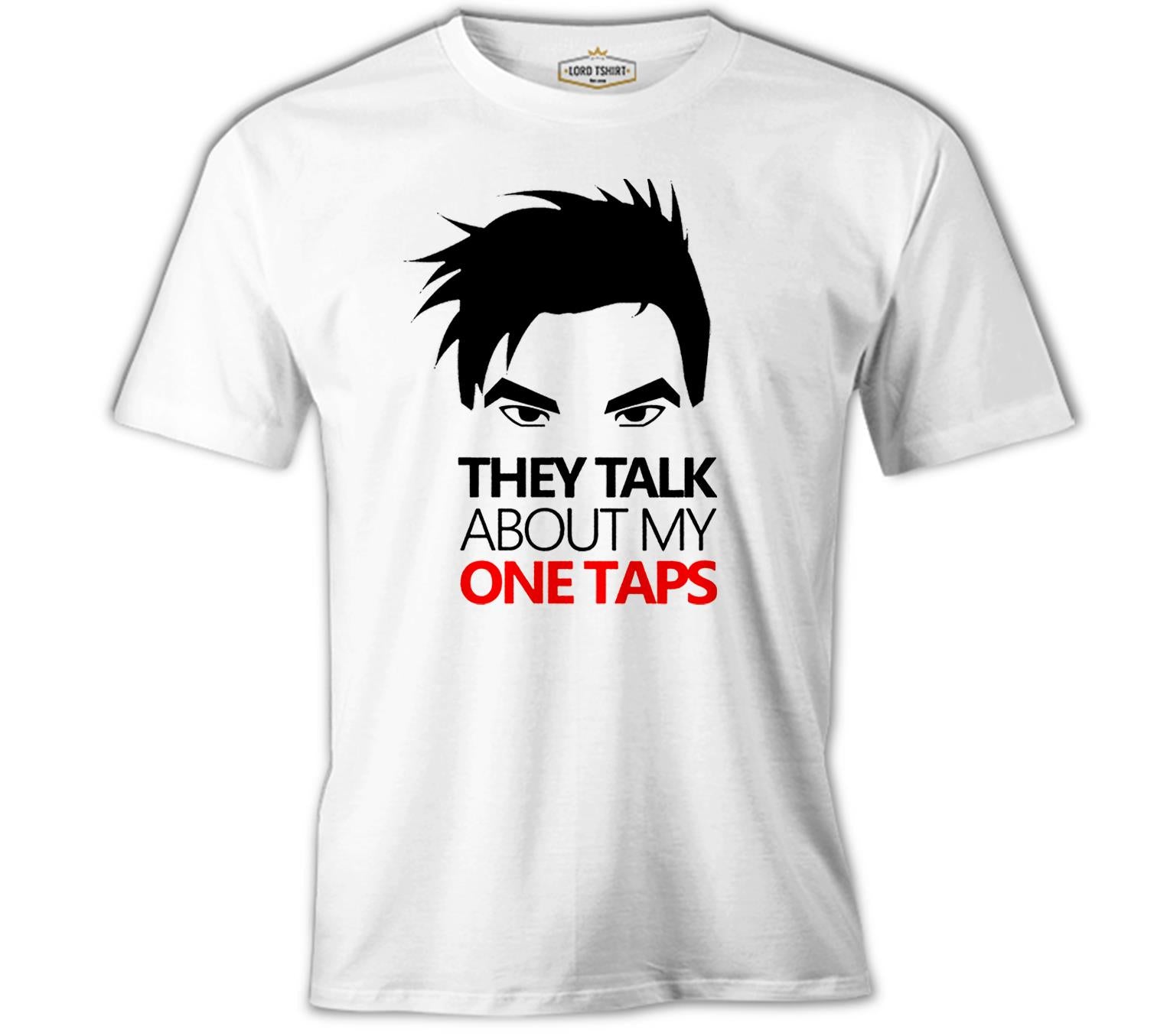 Counter Strike - My One Taps 2 Beyaz Erkek Tshirt