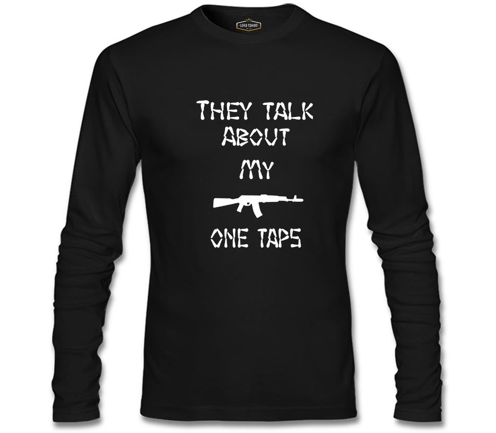 Counter Strike - My One Taps Siyah Erkek Sweatshirt