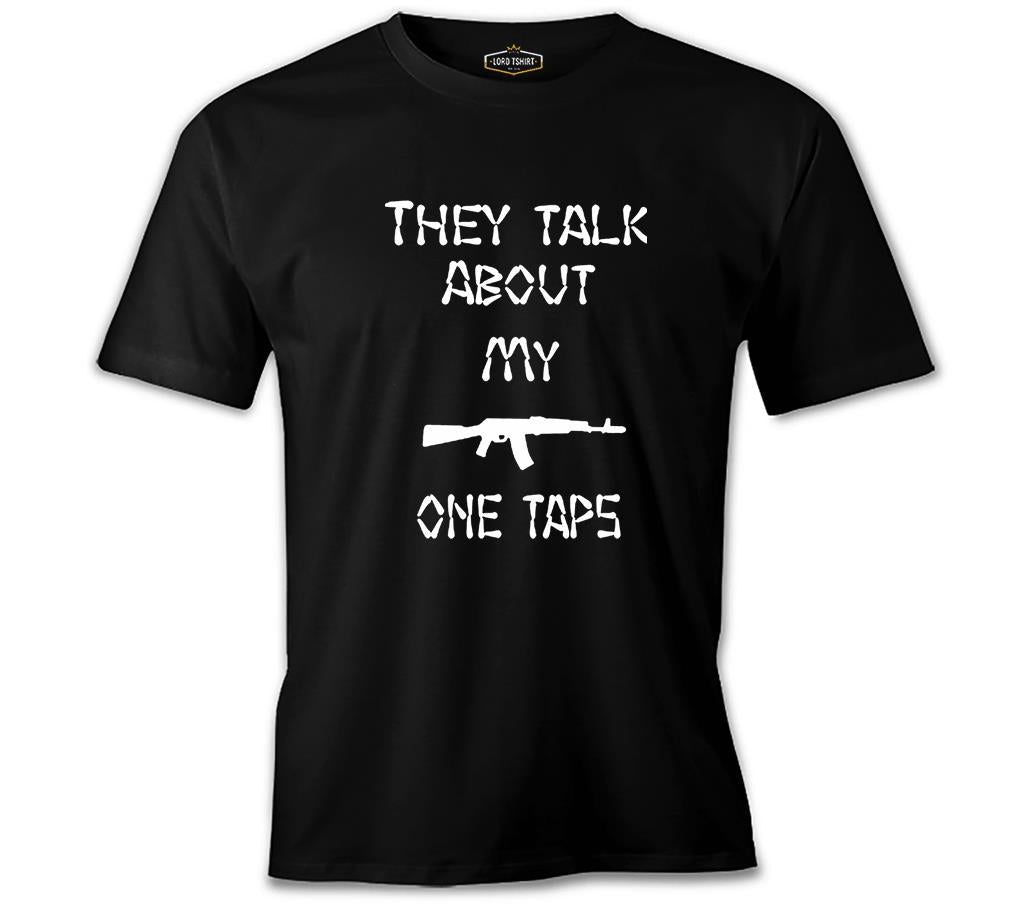 Counter Strike - My One Taps Siyah Erkek Tshirt
