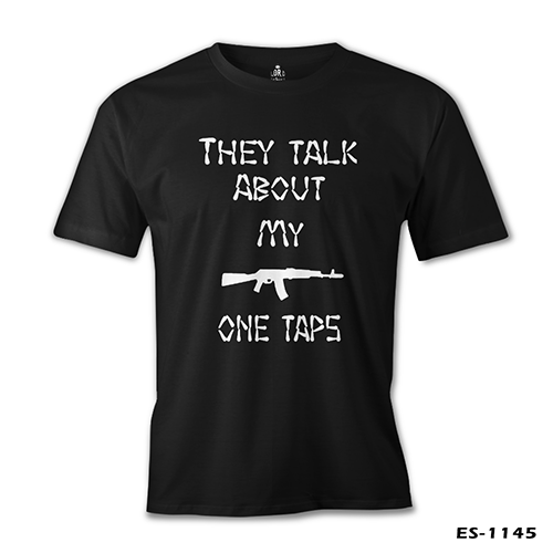 Counter Strike - My One Taps Siyah Erkek Tshirt