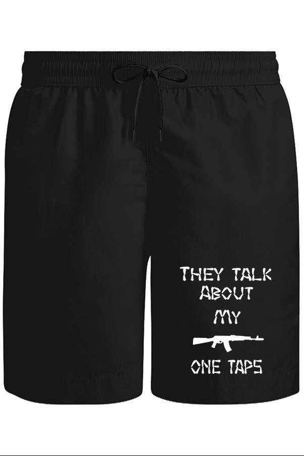 Counter Strike - My One Taps Unisex Siyah Şort
