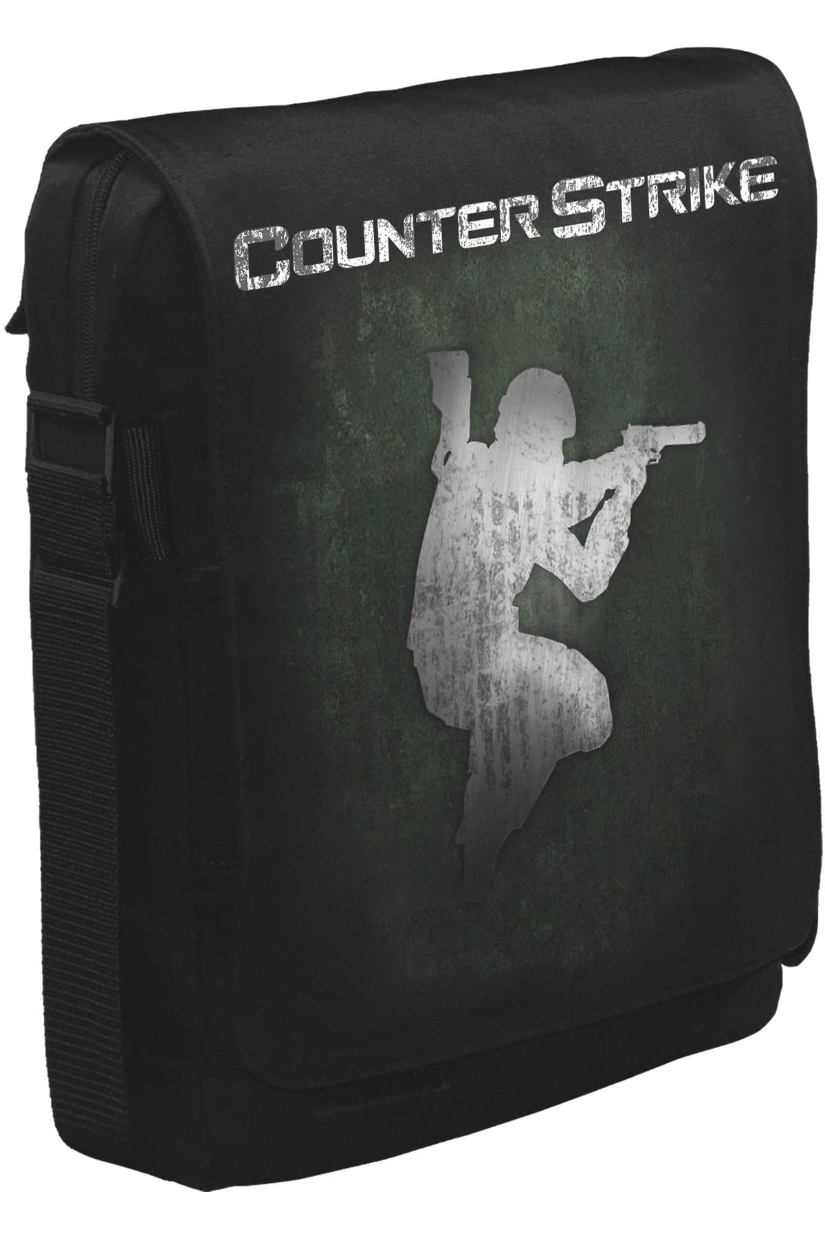 Counter Strike Unisex Siyah Postacı Çanta