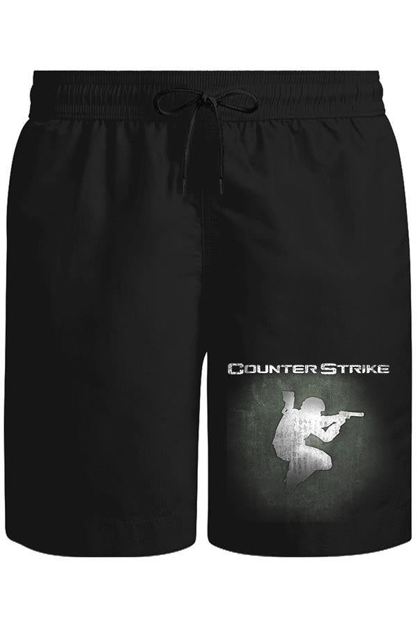Counter Strike Unisex Siyah Şort