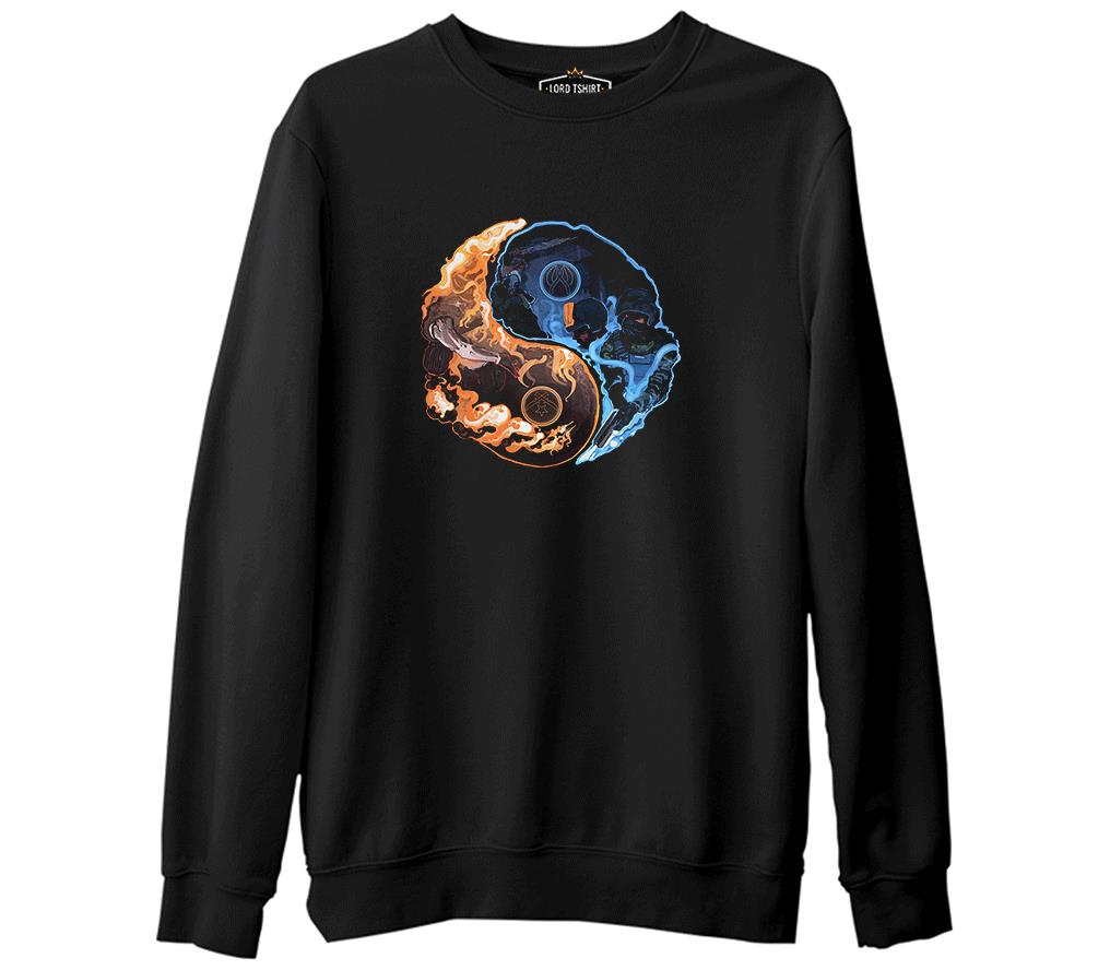 Counter Strike - Yin Siyah Erkek Kalın Sweatshirt