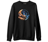 Counter Strike - Yin Siyah Erkek Kalın Sweatshirt
