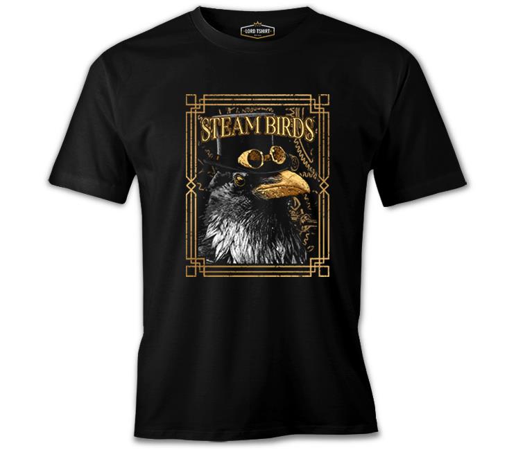 Crow with a Hat Siyah Erkek Tshirt