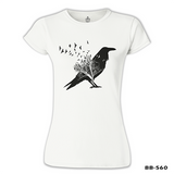 Crows in Tales Beyaz Kadın Tshirt