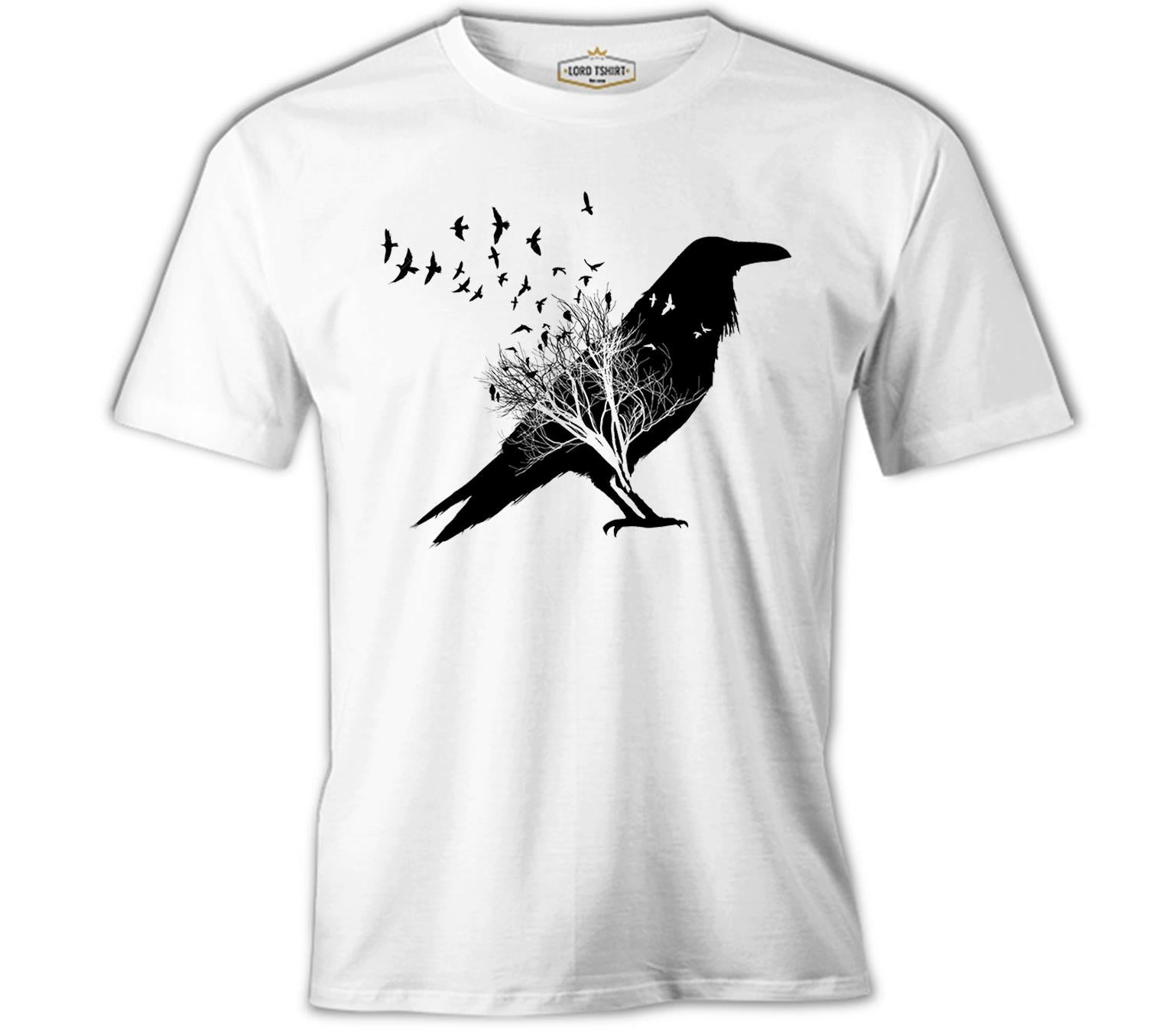 Crows in Tales White Men's T-Shirt 