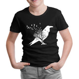 Crows in Tales Siyah Çocuk Tshirt