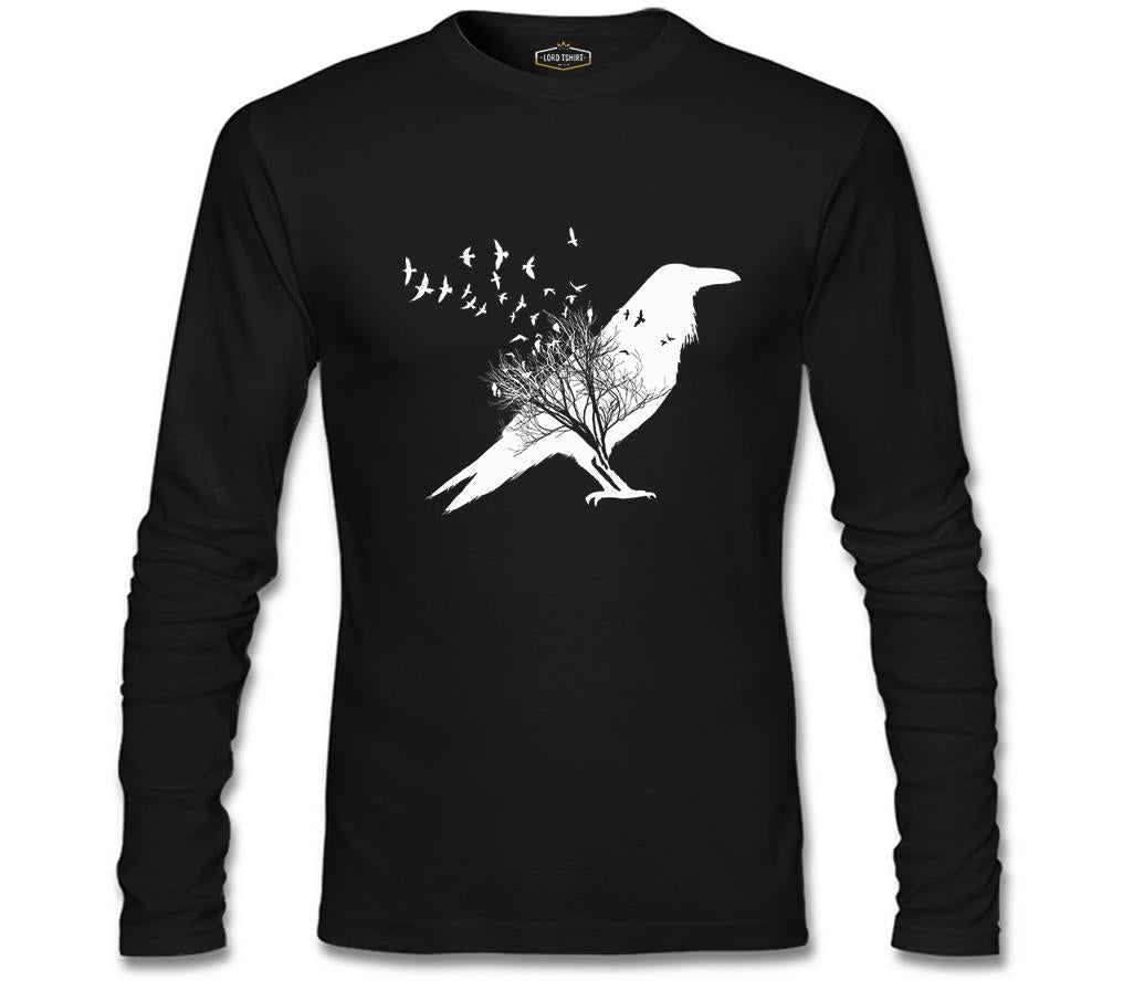 Crows in Tales Siyah Erkek Sweatshirt