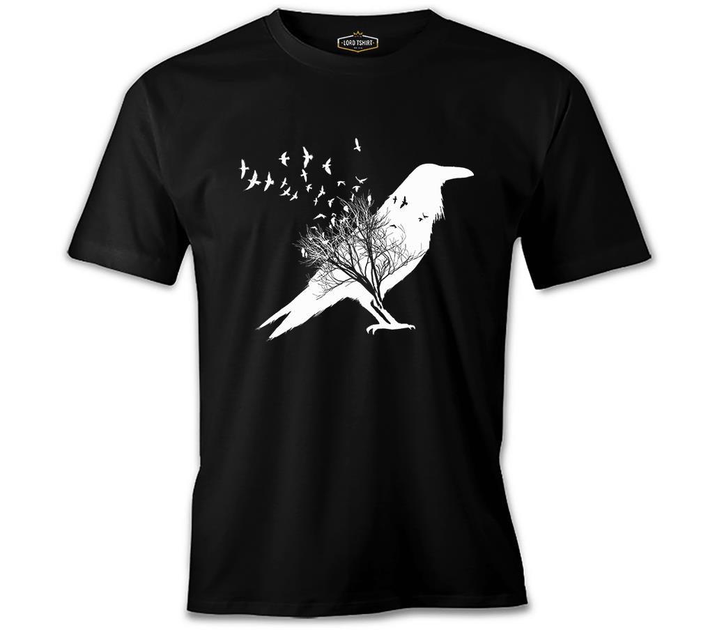 Crows in Tales Siyah Erkek Tshirt