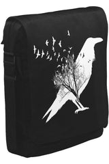 Crows in Tales Unisex Siyah Postacı Çanta