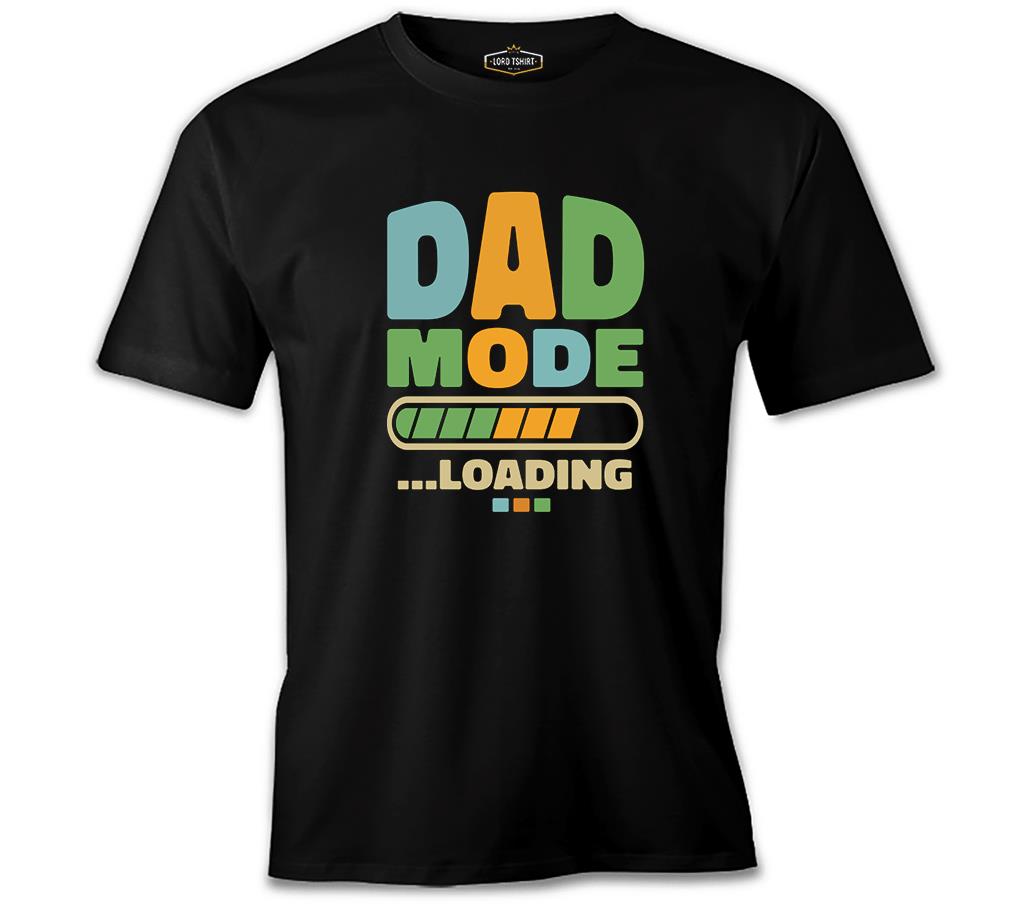 Dad Mode Loading Siyah Erkek Tshirt