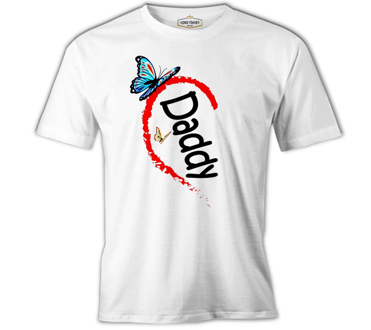 Daddy Mommy Baby - Daddy Beyaz Erkek Tshirt