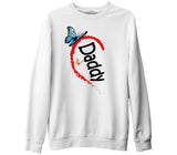 Daddy Mommy Baby - Daddy Beyaz Kalın Sweatshirt