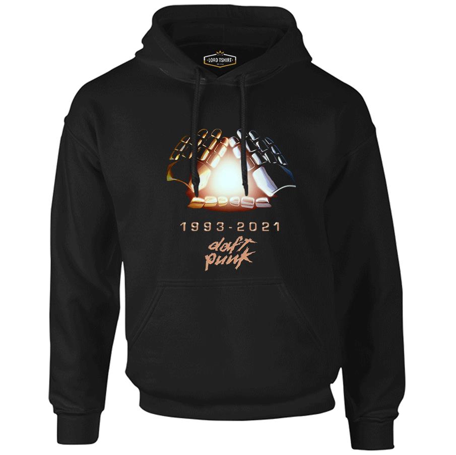 Daft Punk - 1993-2021 Siyah Erkek Fermuarsız Kapşonlu