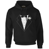 Damat - Groom Suit Siyah Erkek Fermuarsız Kapşonlu
