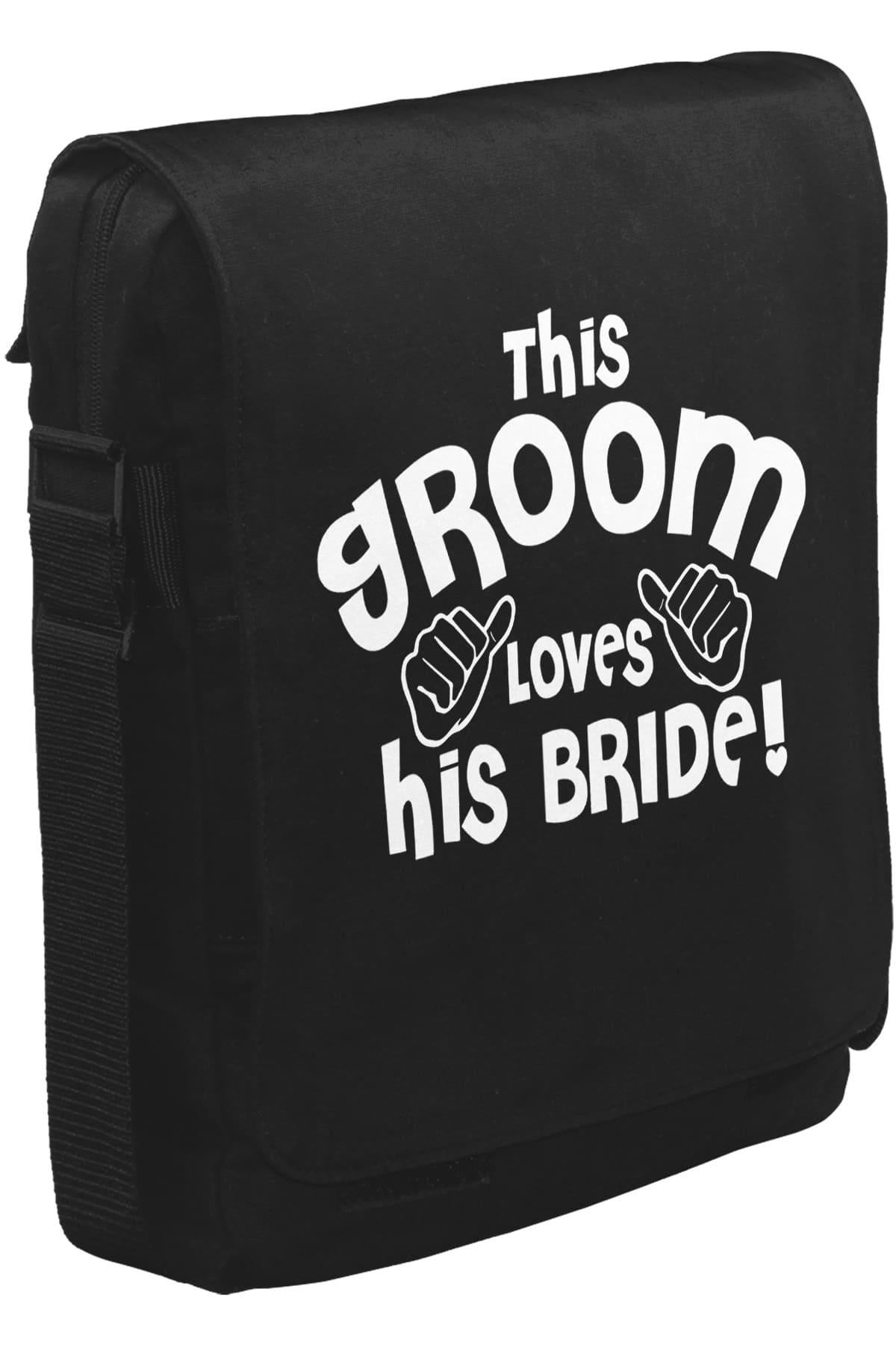 Damat - Loves His Bride Unisex Siyah Postacı Çanta