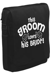 Damat - Loves His Bride Unisex Siyah Postacı Çanta