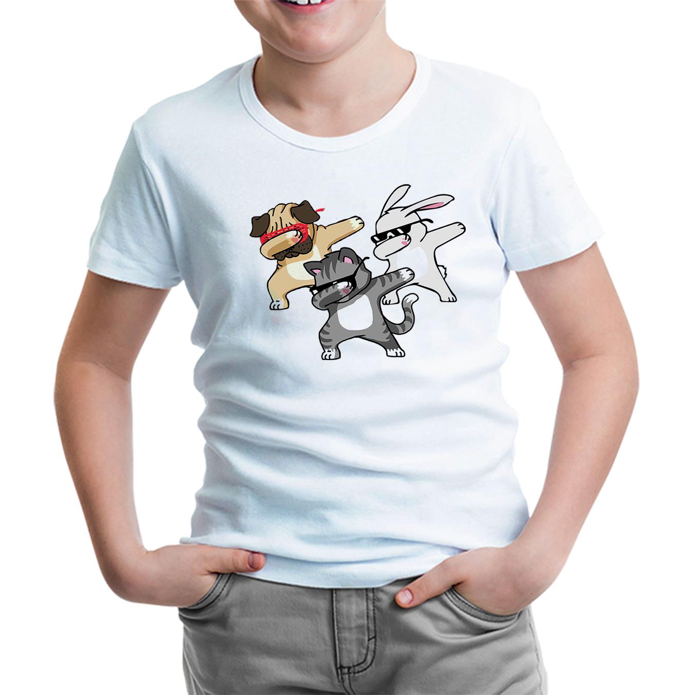Dancing with Glasses Beyaz Çocuk Tshirt