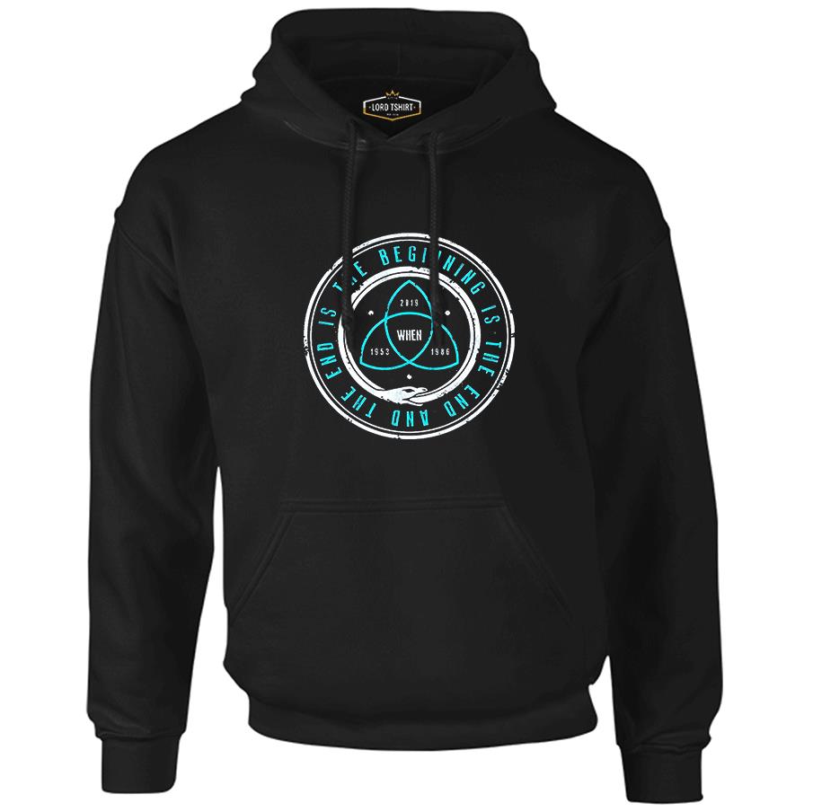 Dark - Timeline Black Men's Zipperless Hoodie