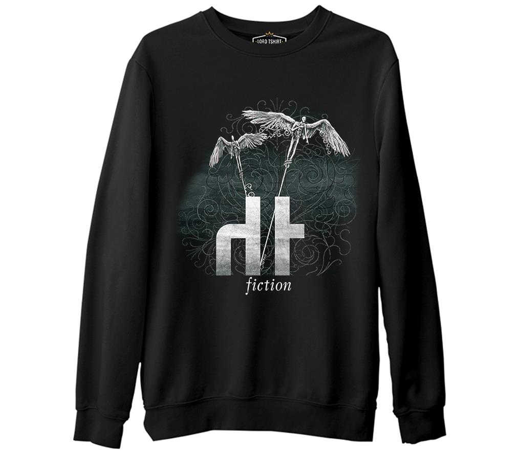 Dark Tranquility - Fiction Blue Siyah Erkek Kalın Sweatshirt
