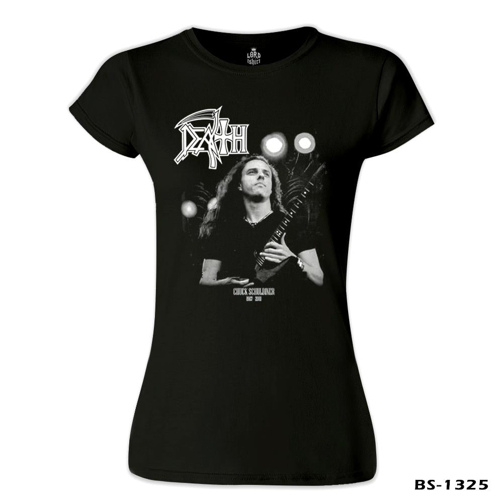 Death - Chuck Schuldiner Siyah Kadın Tshirt