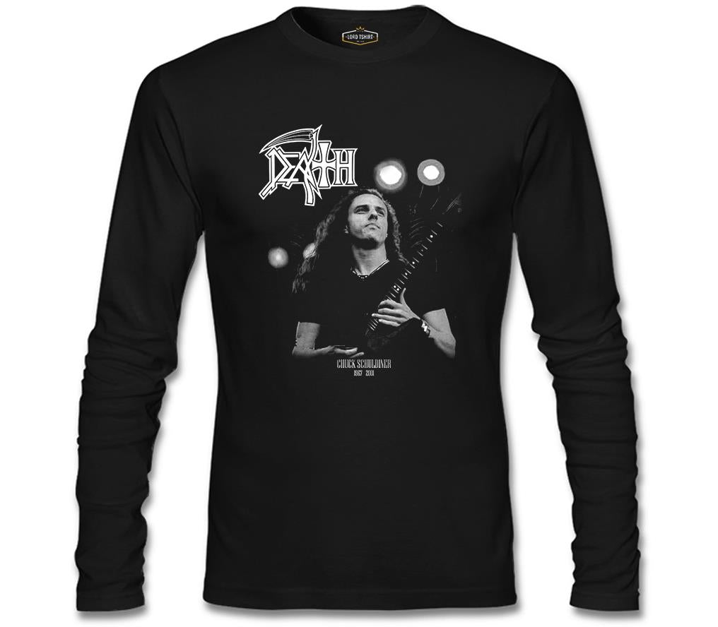 Death - Chuck Schuldiner Siyah Erkek Sweatshirt