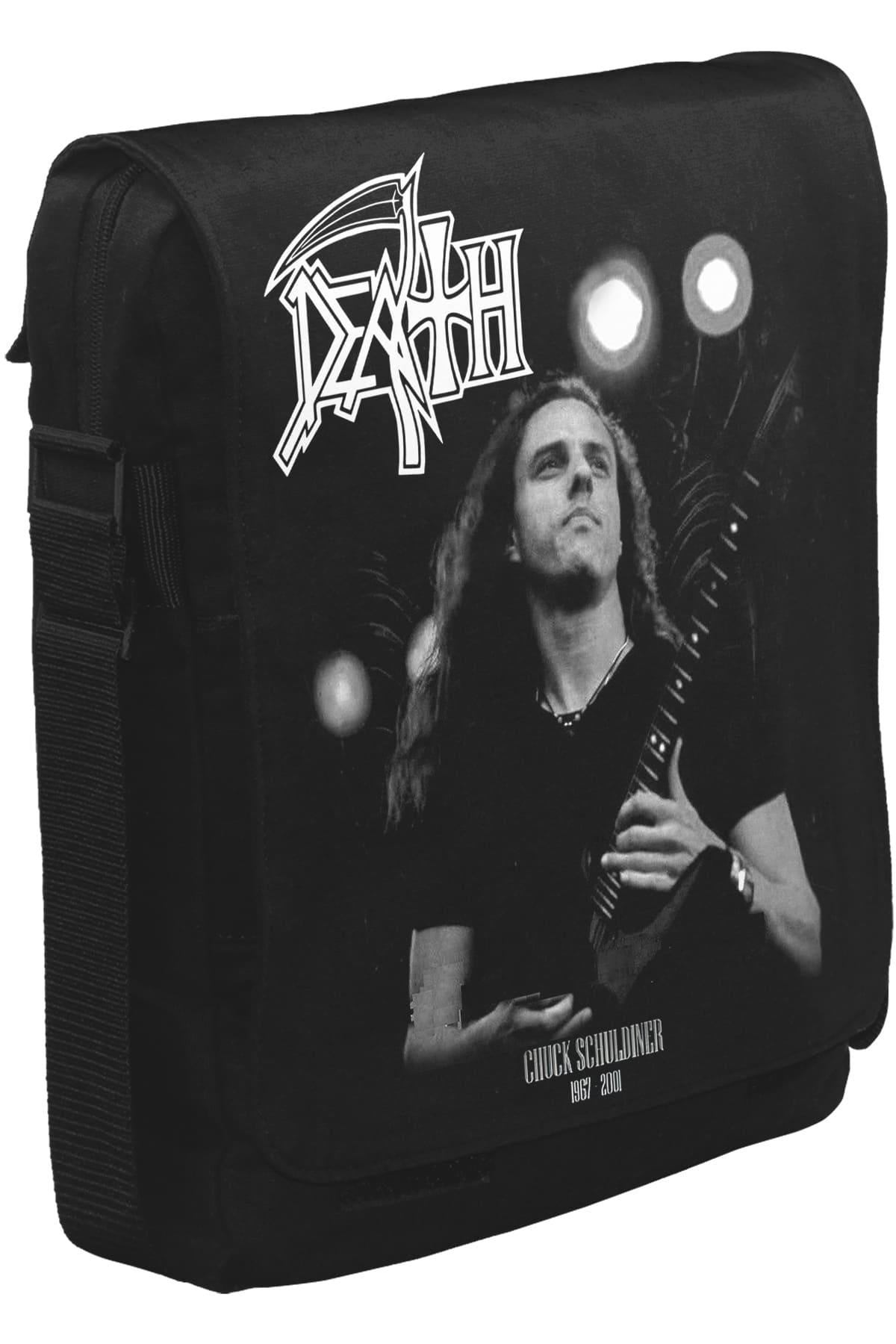 Death - Chuck Schuldiner Unisex Siyah Postacı Çanta