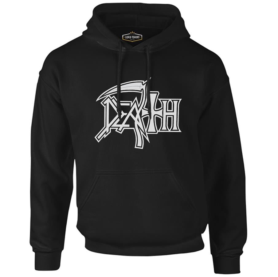Death - Logo 2 Siyah Erkek Fermuarsız Kapşonlu