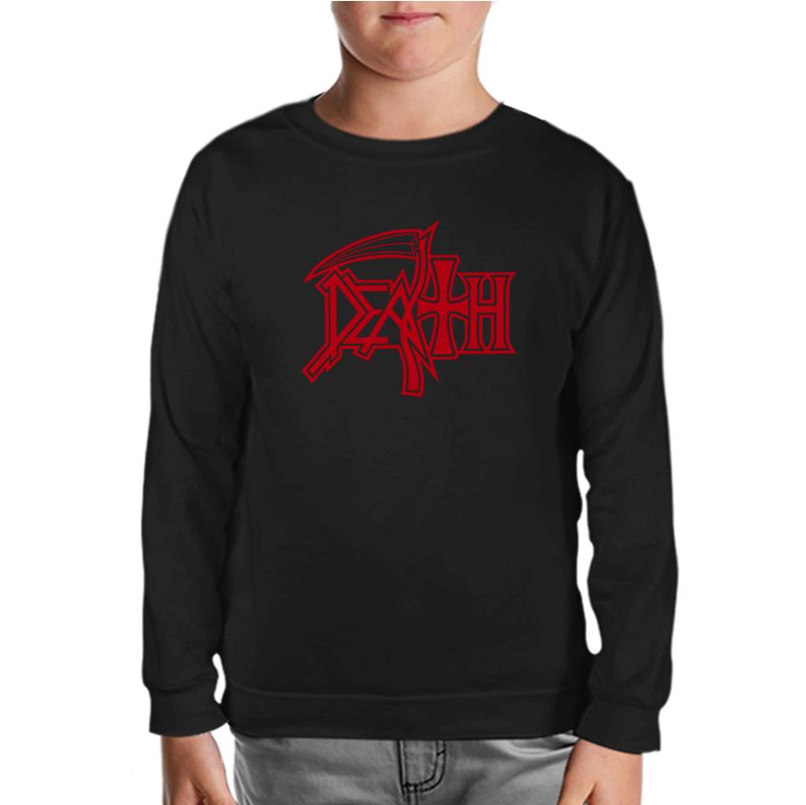 Death - Logo 3 Black Kids Sweatshirt