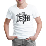 Death - Logo 4 White Kids Tshirt