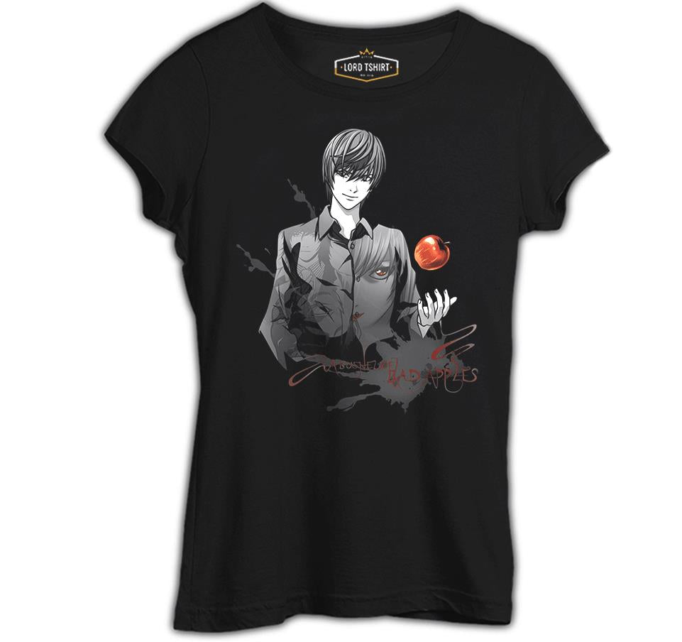 Death Note - Bad Apples Siyah Bayan Tshirt