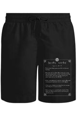 Death Note - How to Use It Unisex Black Shorts