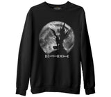 Death Note - Moon 2  Siyah Erkek Kalın Sweatshirt