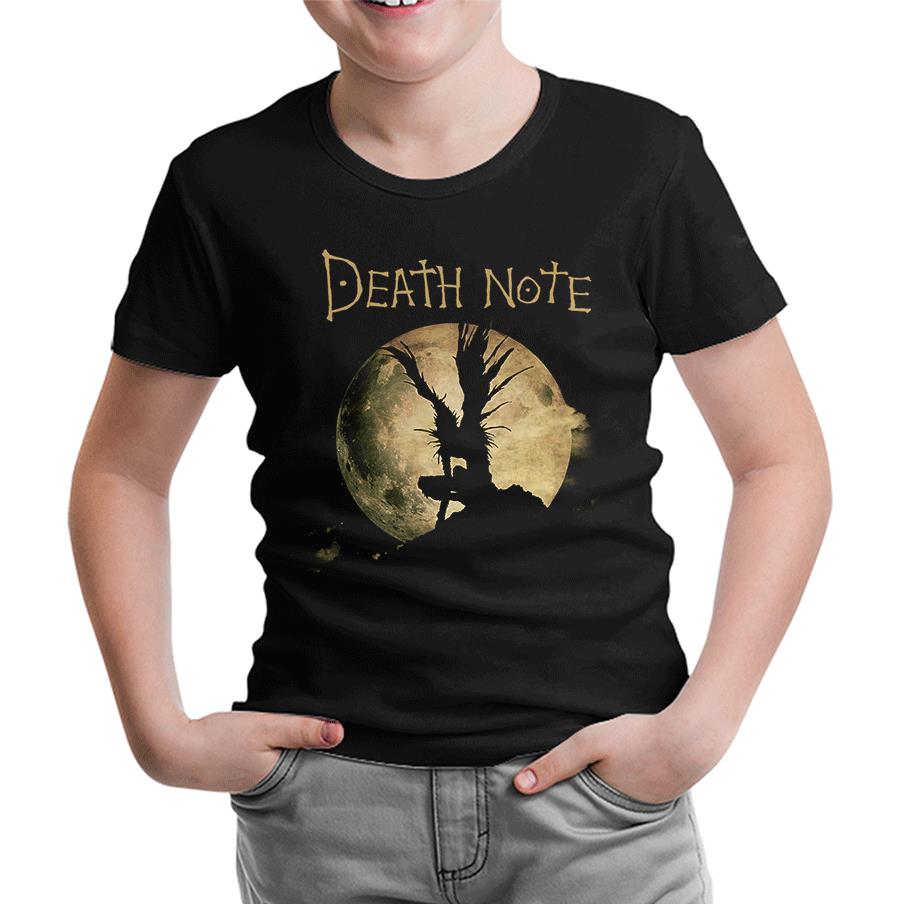 Death Note - Moon Siyah Çocuk Tshirt