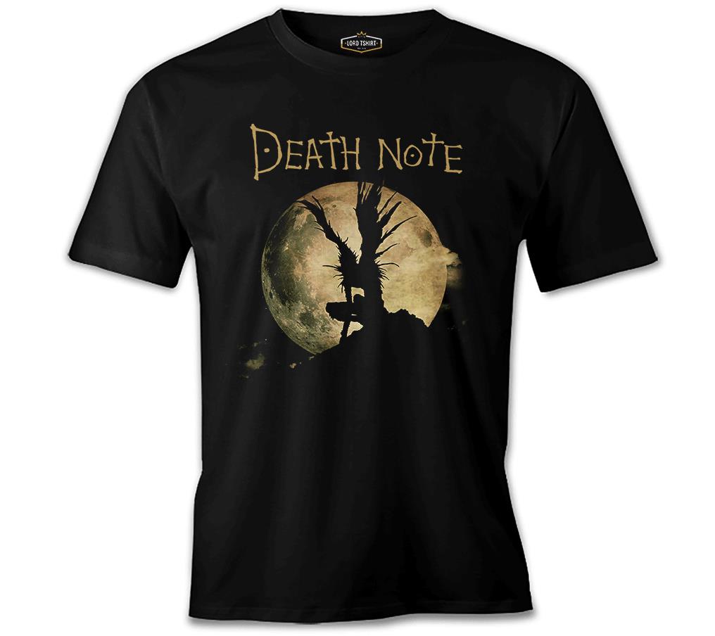 Death Note - Moon Siyah Erkek Tshirt