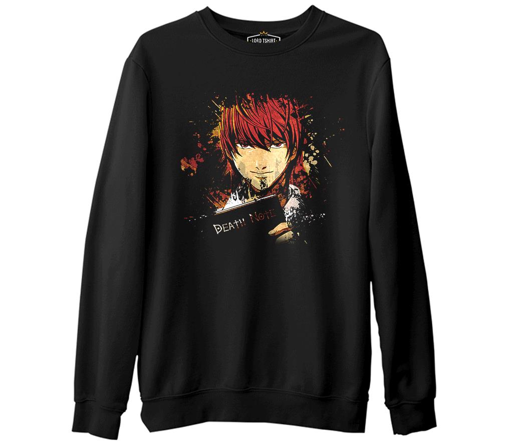 Death Note - The Book  Siyah Erkek Kalın Sweatshirt
