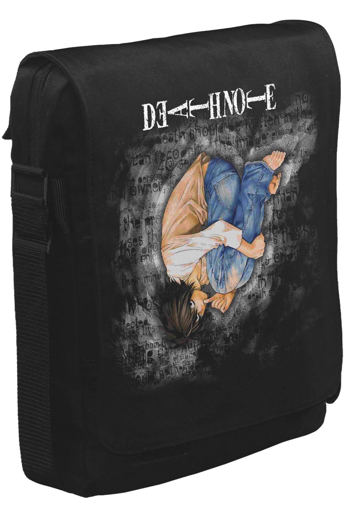 Death Note - Upside Down Unisex Siyah Postacı Çanta